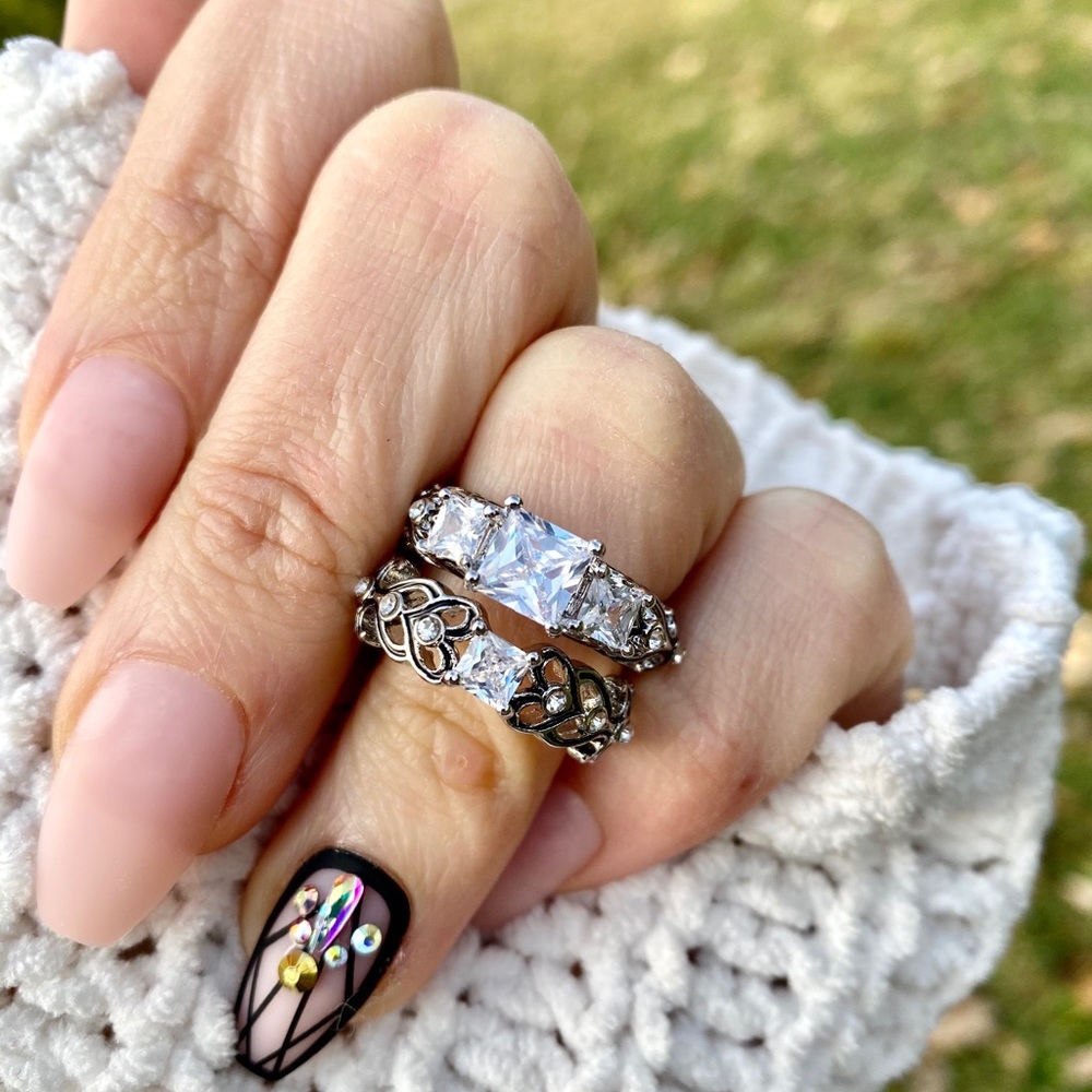 925 Sterling Silver 💎 Wedding Engagement Ring - Picture 7 of 11